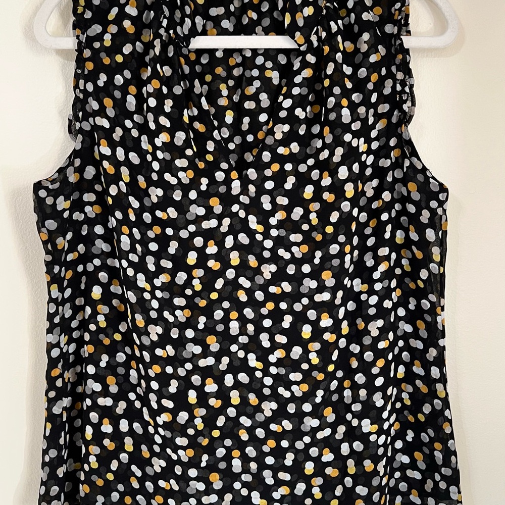 Stylish Black Polka Dot Women's Top